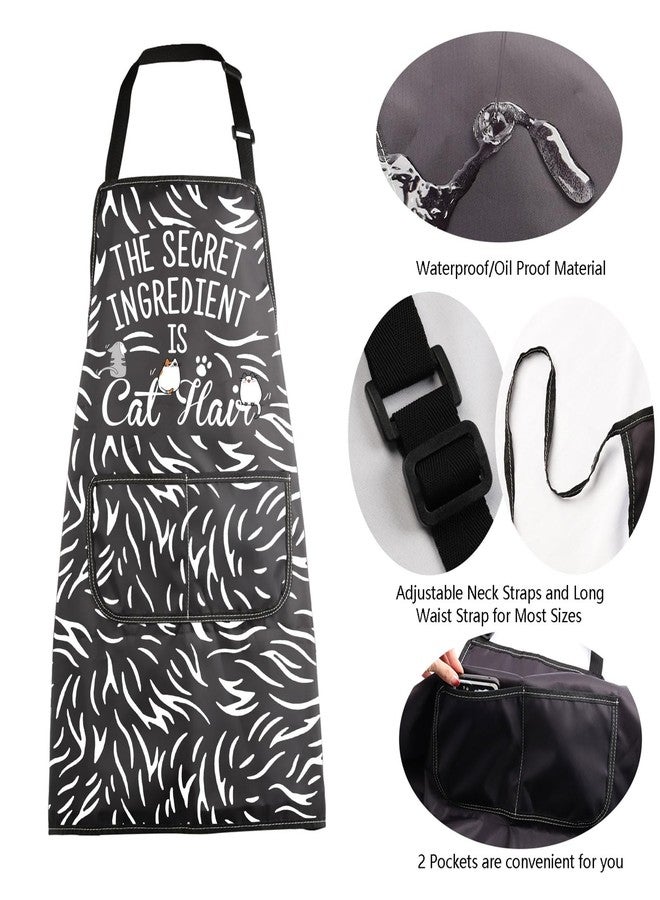 MBMSO Cat Grooming Apron the Secret Ingredient is Cat Hair Apron Funny Pet Groomer Salon Apron Cat Mom Owner Gift for Groomer (Cat Hair Apron-b) - Image 5