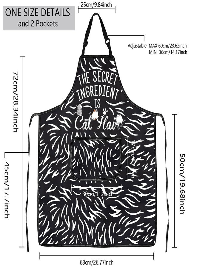 MBMSO Cat Grooming Apron the Secret Ingredient is Cat Hair Apron Funny Pet Groomer Salon Apron Cat Mom Owner Gift for Groomer (Cat Hair Apron-b) - Image 2