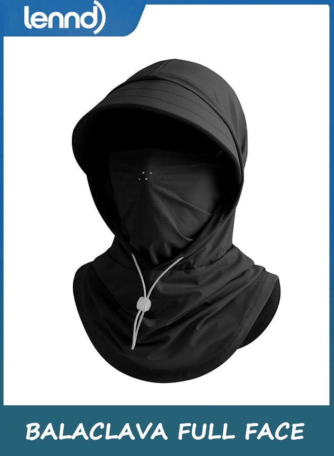 LENND Cooling Breathable Balaclava Full Face Mask with Wide Brim Sun UV Protection Hood for Men Women Fishing Motorcycle Skiing - Image 1