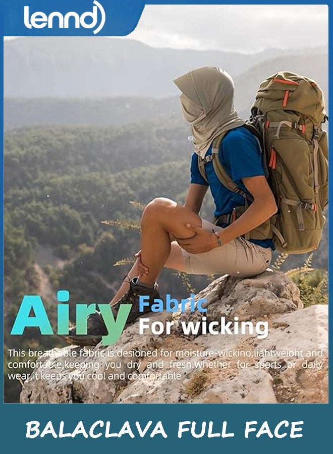 LENND Cooling Breathable Balaclava Full Face Mask with Wide Brim Sun UV Protection Hood for Men Women Fishing Motorcycle Skiing - Image 3