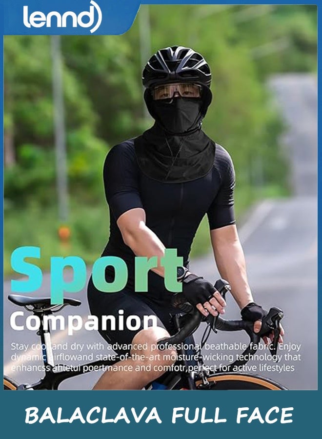 LENND Cooling Breathable Balaclava Full Face Mask with Wide Brim Sun UV Protection Hood for Men Women Fishing Motorcycle Skiing - Image 4