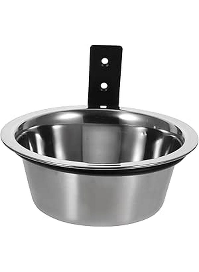Elevated Wall Mounted Dog Bowls Set Adjustable Height Pet Food and Water Feeder - Image 1