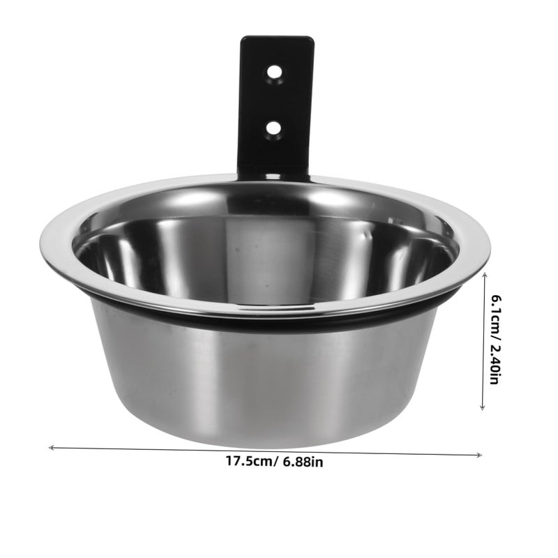 Elevated Wall Mounted Dog Bowls Set Adjustable Height Pet Food and Water Feeder - Image 3