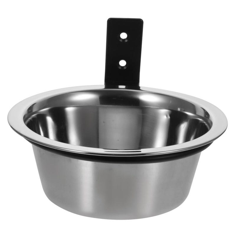 Elevated Wall Mounted Dog Bowls Set Adjustable Height Pet Food and Water Feeder - Image 2
