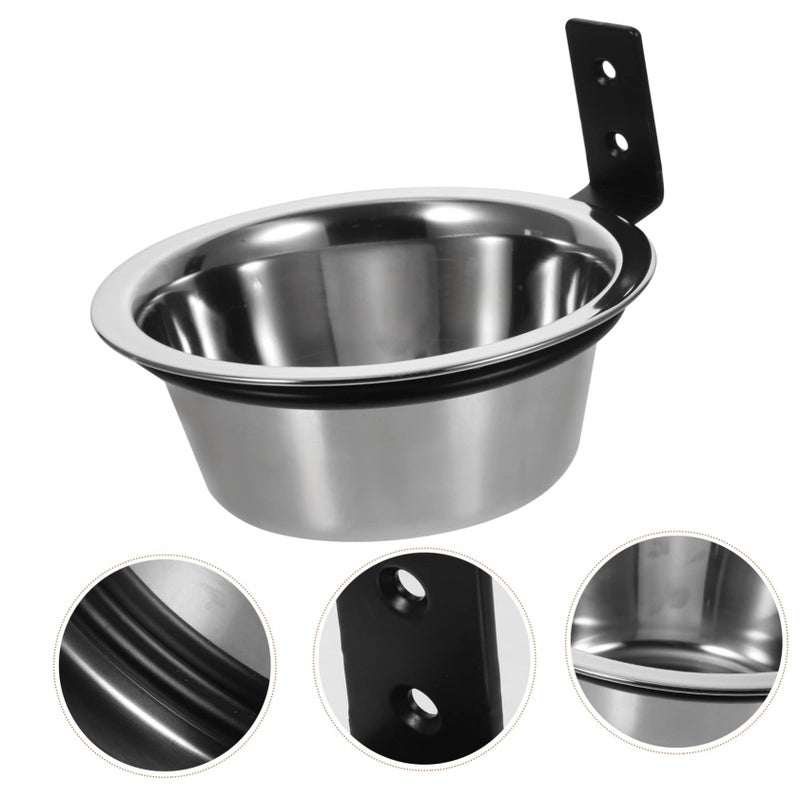 Elevated Wall Mounted Dog Bowls Set Adjustable Height Pet Food and Water Feeder - Image 5