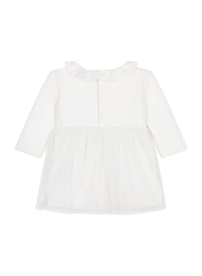 Petit Bateau Babies' dress in tube knit and tulle