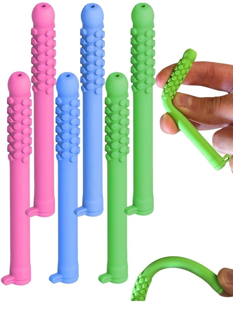 Generic 6-PCS Essential Oil Breather，Breathable Silicone Chew Stick，Decompression Creative Respirator, Relieve Tension and Stress and Improve Concentration  - Image 1