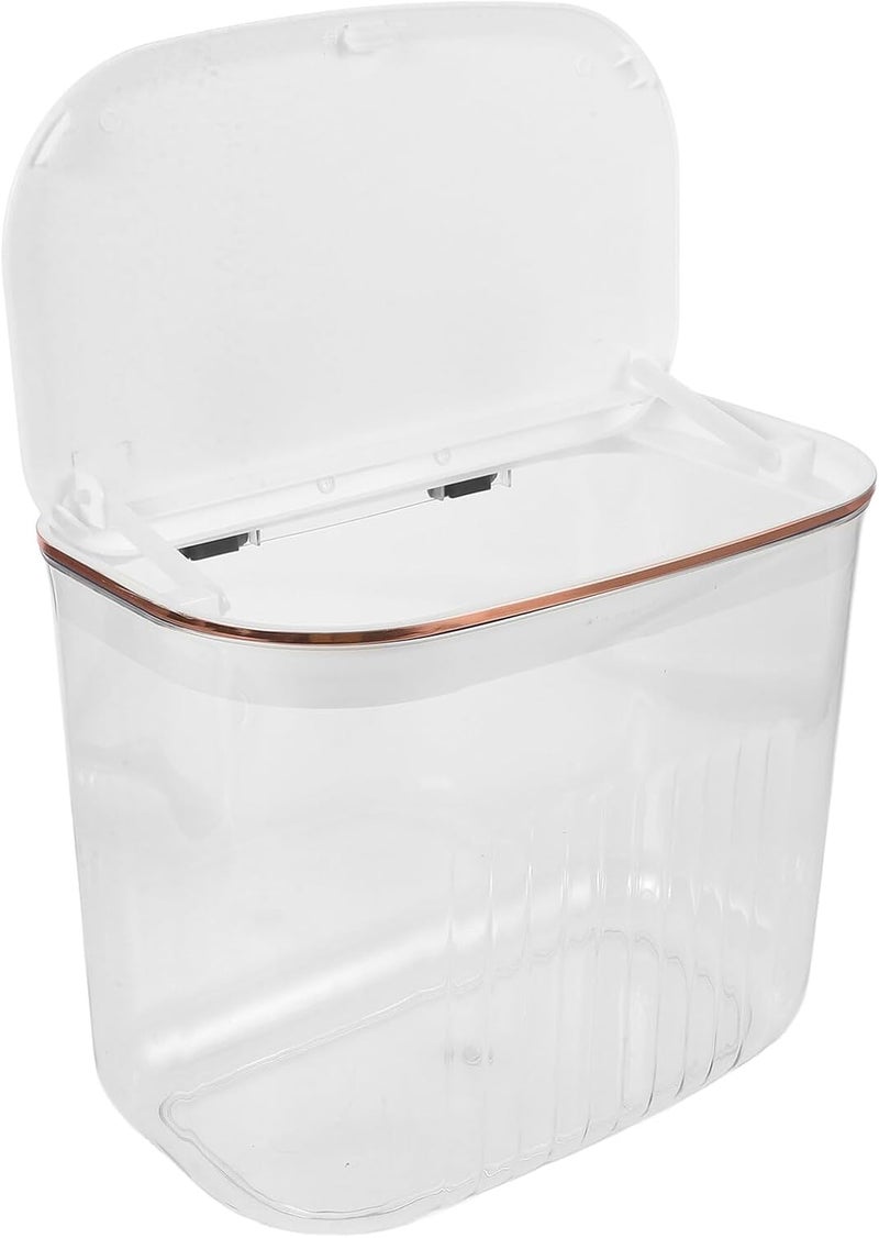 Multi-market varied design options Uonlytech Wall Mount Laundry Hamper with Lid, Small Storage Basket with Cover, Space-Saving Hanging Clothes Hamper for Bathroom and Kitchen Organization Easy store & transit build - Image 1