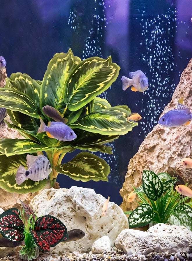 Moonorange Reptile Artificial Plants, Terrarium Plants Decorations Supplies, Aquarium Fish Tank Plant, Amphibian Habitat Hideout Tank Accessories(L Set-3pcs/C) - Image 5