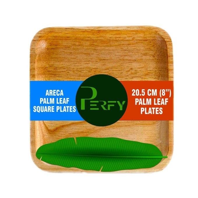 8 INCH ARECA PALM LEAF SQUARE PLATES NATURAL AND BIODEGRADABLE DISPOSABLE ECOFRIENDLY PLATESDINNERWARE PLATE FOR PARTY WEDDING EVENT PLATES21CM 100PACK