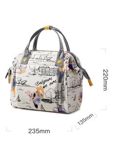 Babycare Babycare - Mini Diaper Bag, Beige, 235 x 135 x 220 mm, BPA-Free, Non-Toxic, Compact Design, Lightweight, Durable Material, Waterproof, Easy to Clean, Adjustable Strap, Multiple Compartments, Bottle Holder, Travel-Friendly, Stylish Look, Ideal for Quick Outings  - Image 2