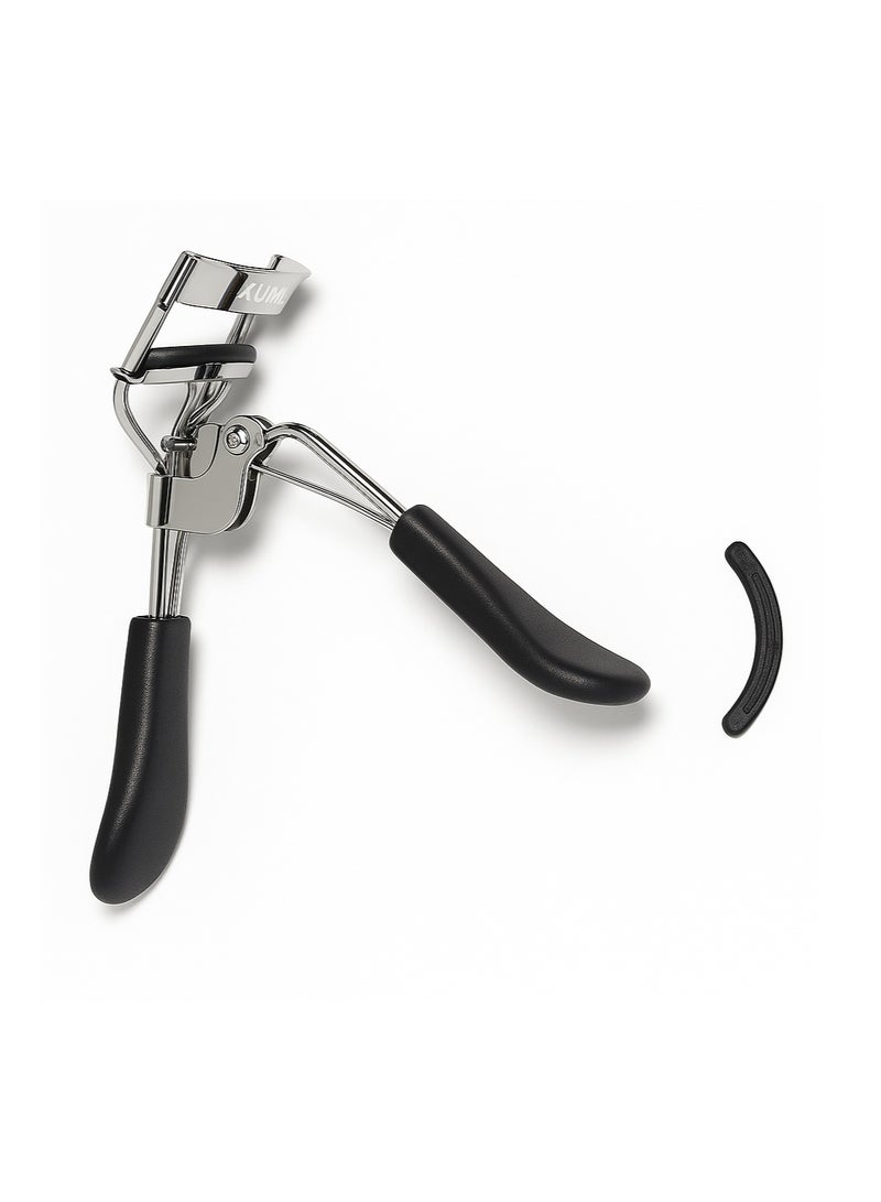 KUM Germany Professional Eyelash Curler Stainless Steel Lash Curler with Soft Silicone Pads Ergonomic Handle for Long Lashes Natural Curl Makeup Tool for Women - Image 5