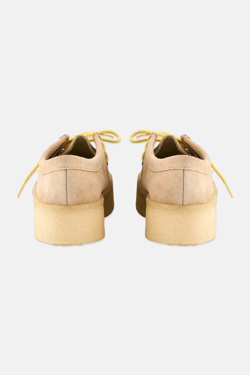 clarks Women Wallabee Cup Lace Up Casual Shoes, Cream  - Image 2
