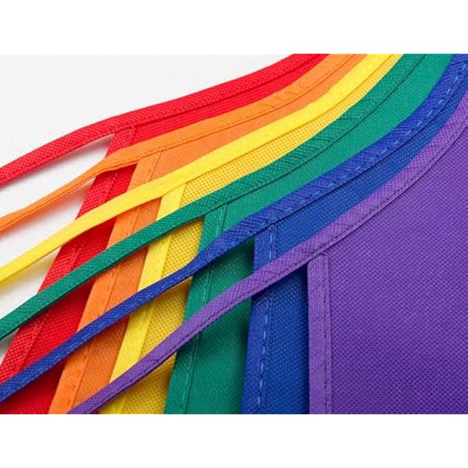 Mumoo Bear 12 Pieces Kids Aprons Fabric Aprons for 3-7 Years Non Woven Kids Artist Apron Applied in Kitchen, Classroom, Community Event, Party, Crafts and Art Painting Activity - Image 4