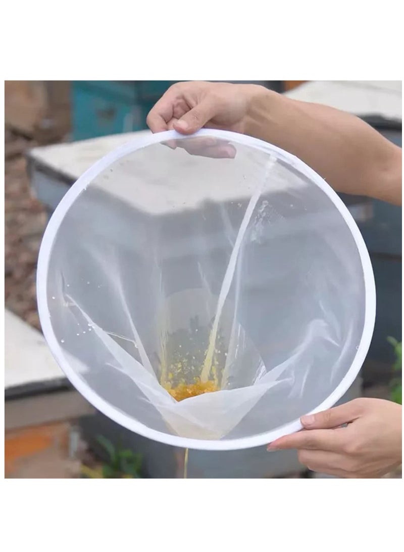 KASTWAVE 5 Pieces Honey Filter Strainer, Reusable Conical Nylon Honey Sieve, Professional Multifunctional Beekeeping Strainer,  Ultra-fine Mesh Strainer Tool for Honey Wine Wax Beer Nut Mil  - Image 2