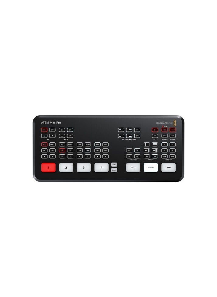 Blackmagic Design Blackmagic ATEM Mini Pro – Compact Live Production Switcher with Streaming, Recording & Multicam Support