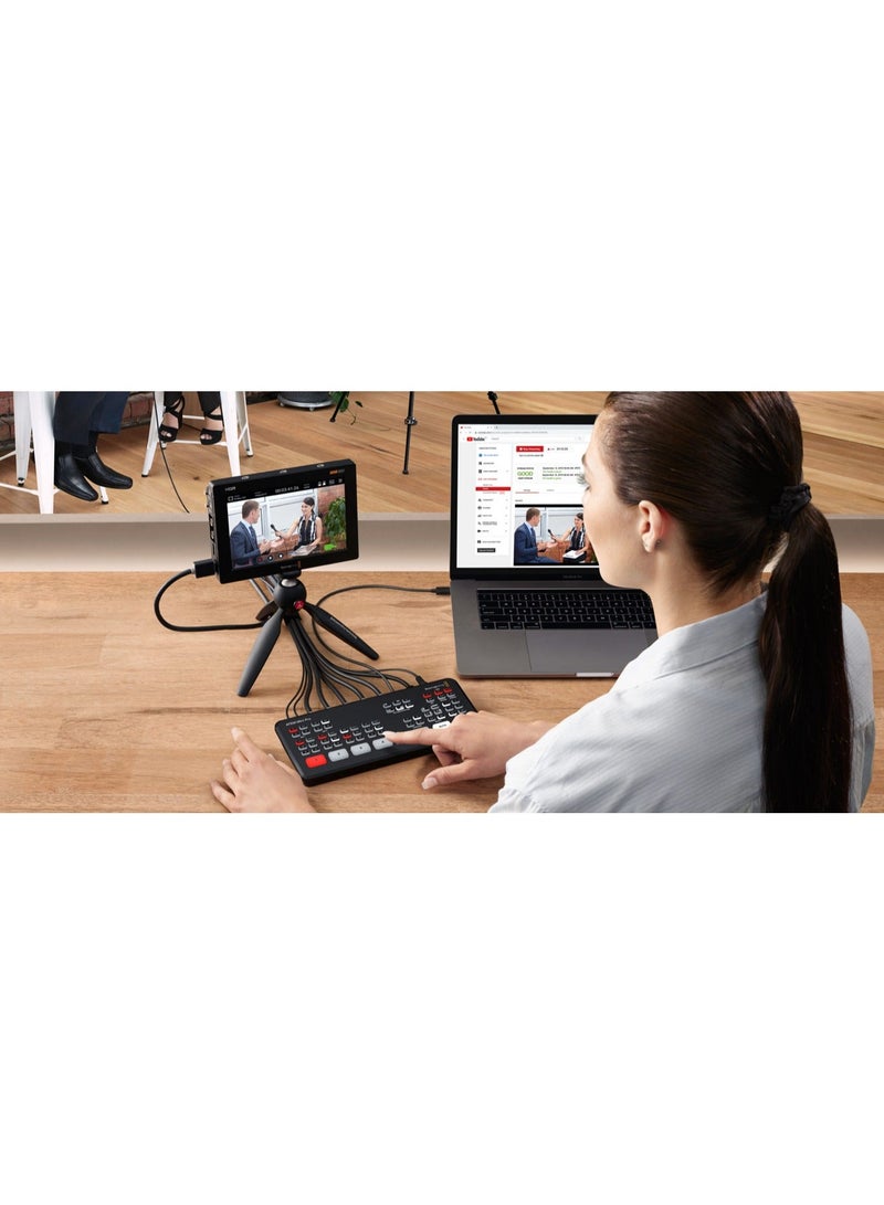 بلاك ماجيك ديزاين بلاك ماجيك ATEM Mini Pro – جهاز تبديل إنتاج مباشر بأربعة مداخل HDMI مع البث المباشر، التسجيل ودعم تعدد الكاميرات - Image 4