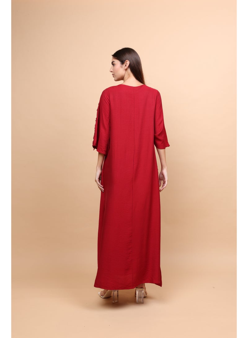 اكسا أزهار مطرزة بتفاصيل كريستالية جلابيات - Image 4