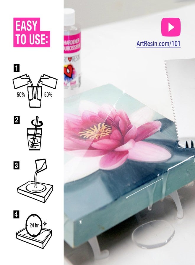 ArtResin - Epoxy Resin - Clear - Non-Toxic - 16 oz (8 oz Resin + 8 oz Hardener) (474 ml) - Image 4