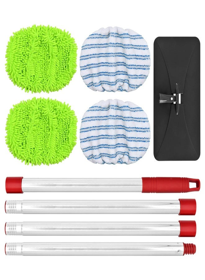 Hezane Microfiber & Chenille Mop Head Compatible with O Cedar Hardwood Floor, Large Surface Flat Mop with 4 Reusable Pads,Hardwood Floor Mops for Dry and Wet Use - Image 1