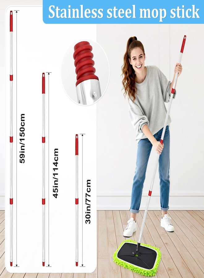 Hezane Microfiber & Chenille Mop Head Compatible with O Cedar Hardwood Floor, Large Surface Flat Mop with 4 Reusable Pads,Hardwood Floor Mops for Dry and Wet Use - Image 3
