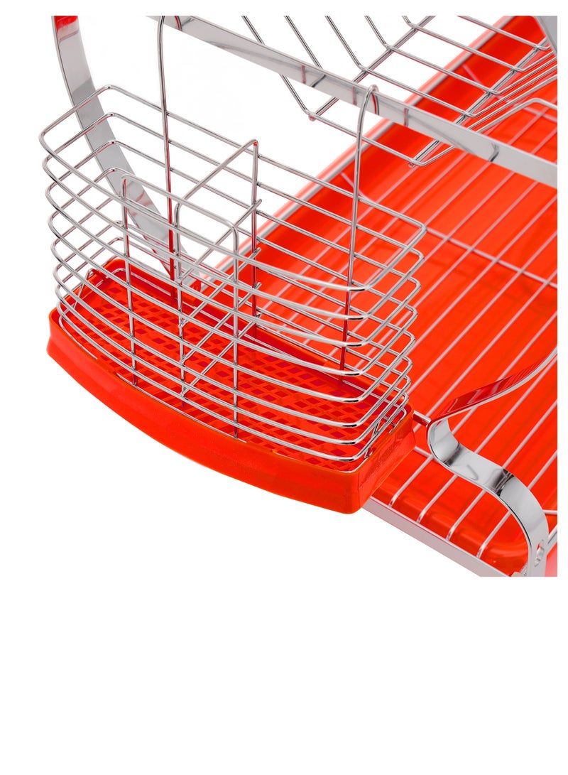 ديلكاسا رف الأطباق على الحائط رف تجفيف الأطباق ذو طبقتين - Image 5