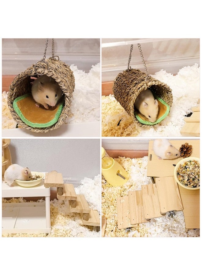 Hamiledyi Wooden Hamster Climbing Toys - Molar Toys, Stair and Drill Pipe Set With Ladder for Golden Silk Bear, Gerbil Cage Accessories - Image 5