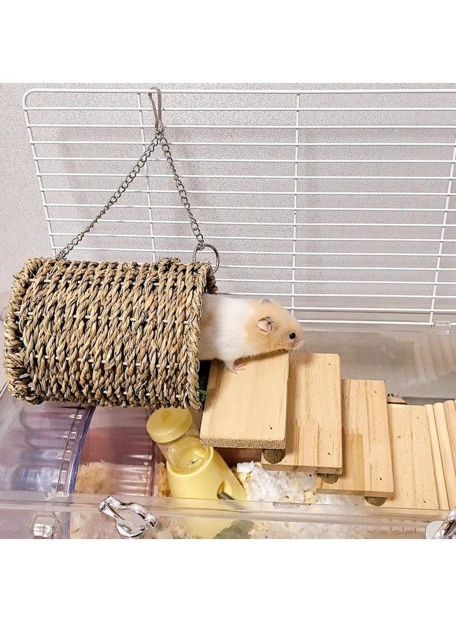 Hamiledyi Wooden Hamster Climbing Toys - Molar Toys, Stair and Drill Pipe Set With Ladder for Golden Silk Bear, Gerbil Cage Accessories - Image 3