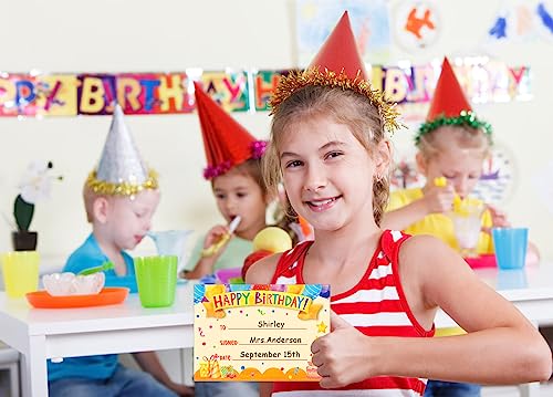 WhatSign 30Pcs Happy Birthday Award Certificates Gifts for Students from Teacher Birthday Cupcakes Award Certificate for Kids Classroom Birthday Kindergarten Elementary Back to School Teacher Supplies - Image 3