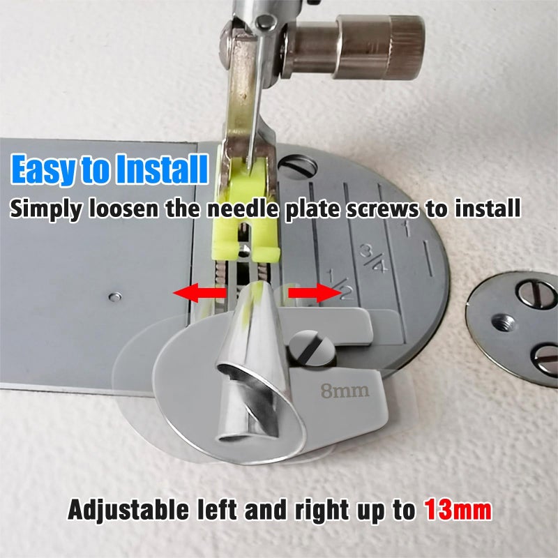 TOOVREN Universal Sewing Rolled Hemmer Foot 4PCS Rolled Hem Presser Foot 7/8/9/10mm Wide Rolling Hem Foot Sewing Machine Presser Feet Hemmer Home Industrial Curved Scroll Hemming Feet - Image 4
