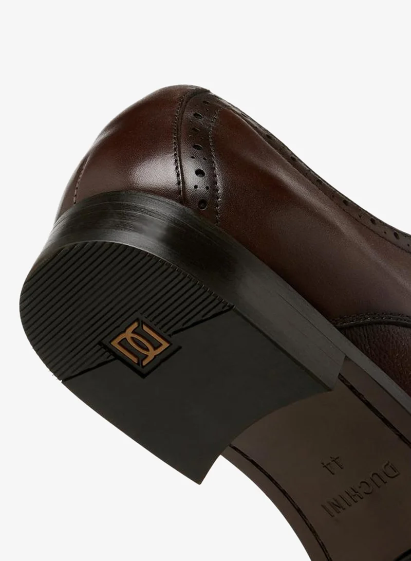 DUCHINI BROWN Men Lace-Up Leather Derby Shoes for Men | Best Price UAE