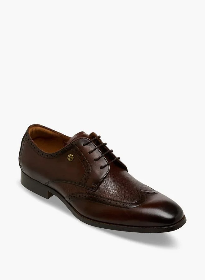 DUCHINI Men Lace-Up Leather Derby Shoes