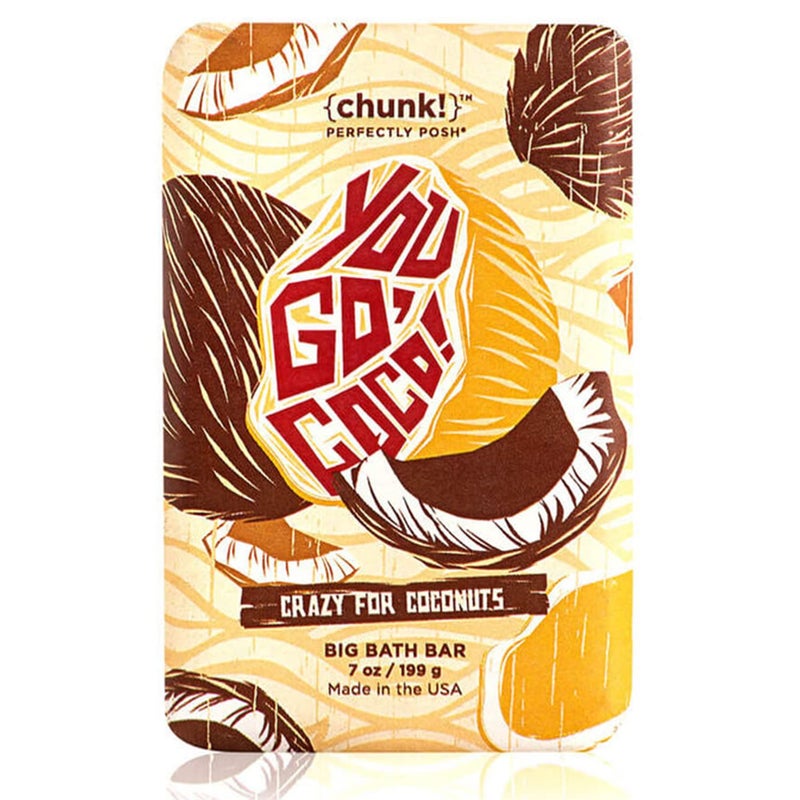 Perfectly Posh You Go Coco Big Bath Bar Nourishing Soap with Coconut Tropical Fragrance for Moisturizing Bath Time 7oz - Image 1