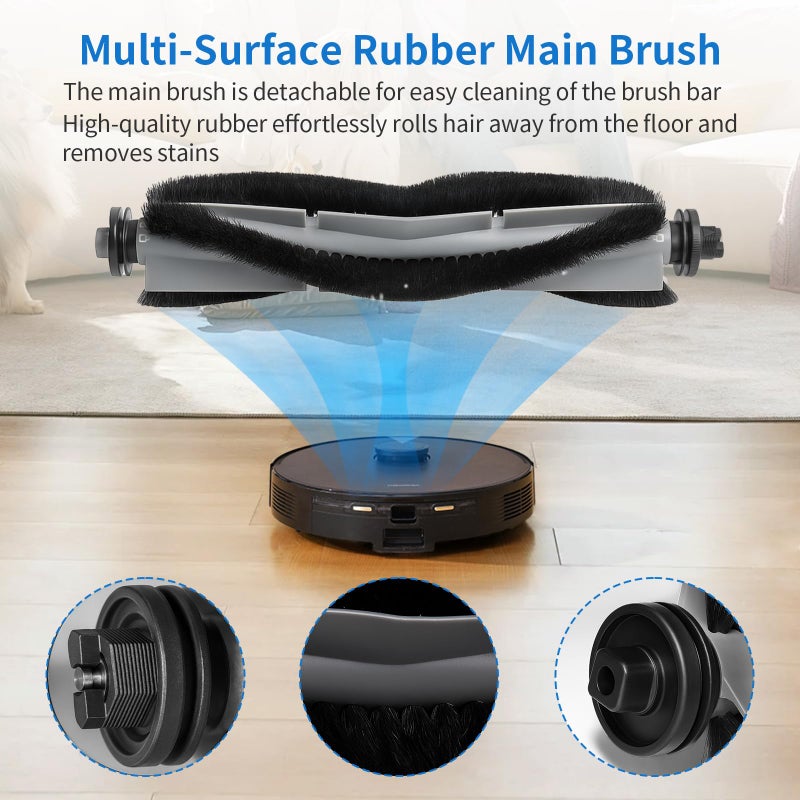BUXEBUX 23 Pack Replacement Accessories Parts for AIRROBO T20+/T25+/T30+/T25+C Robot Vacuum kit, 1 Main Roller Brush 4 Mop Pads 4 Hepa Filters 6 Side Brushes 6 Dust Bags 1 Clean Tool 1 Screwdriver - Image 4