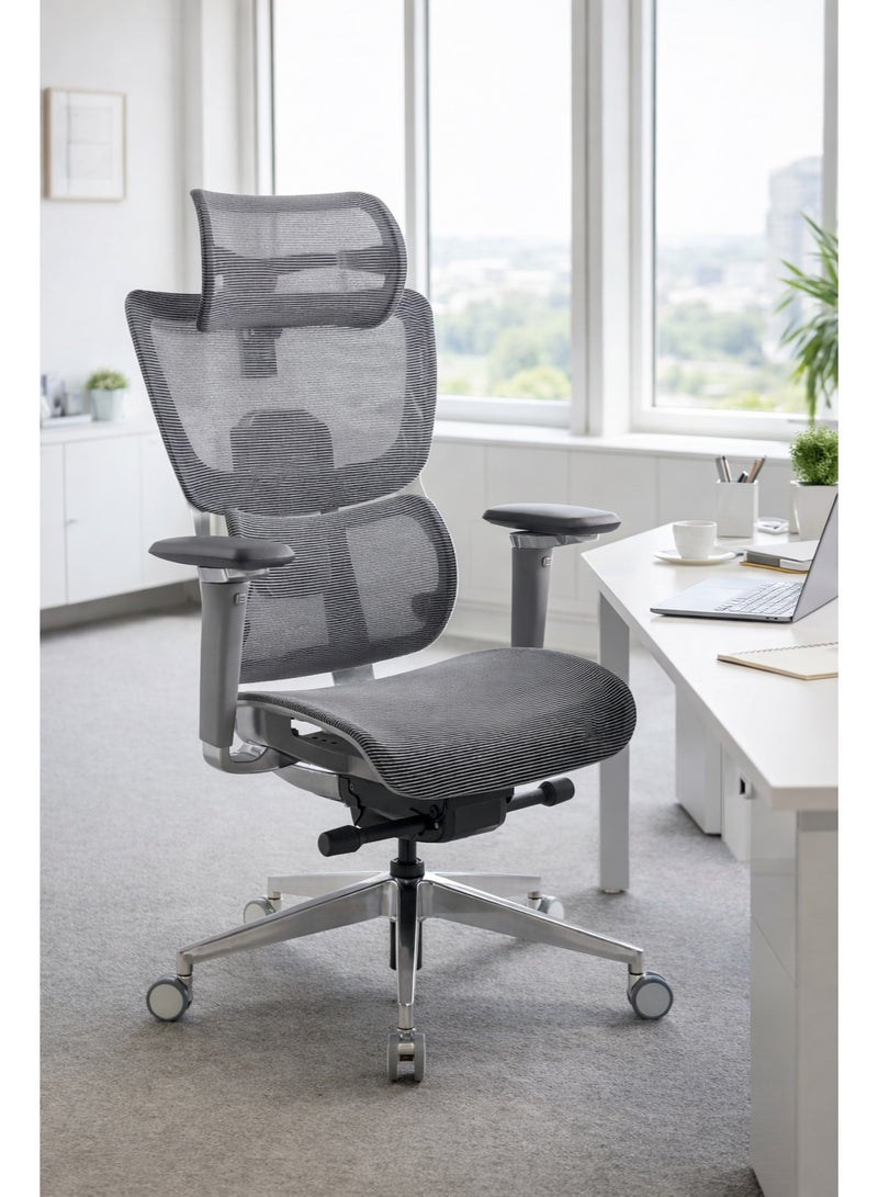 Damons Alpha Ergonomic Office Chair with 6D Armrests, Dynamic Lumbar Support for Home Office Chair, Adjustable Backrest Desk Chair, Swivel Big and Tall Office Chair - Image 1