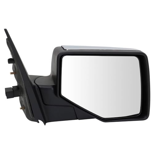 TRQ Right Mirror without Heat with Puddle Light with Chrome Cover Passenger Side Compatible with 2006-2010 Ford Explorer 2007-2010 Explorer Sport Trac FO1321417 - Image 1