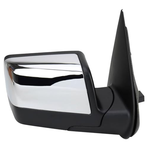TRQ Right Mirror without Heat with Puddle Light with Chrome Cover Passenger Side Compatible with 2006-2010 Ford Explorer 2007-2010 Explorer Sport Trac FO1321417 - Image 4
