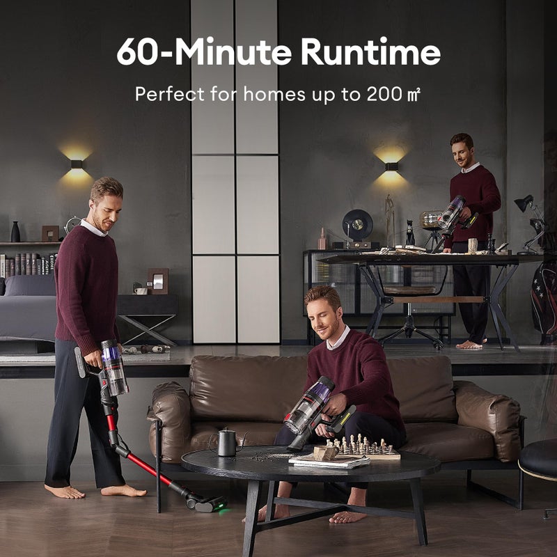 Ultenic Cordless Vacuum Cleaner, 600W 55Kpa 60Mins Vacuum Cleaners for Home, with 180Â°Bendable Wand, Anti-Tangle Brush, Charging Dock, Stick Vacuum Cordless for Pet Hair/Carpet/Floor/Car - Image 5