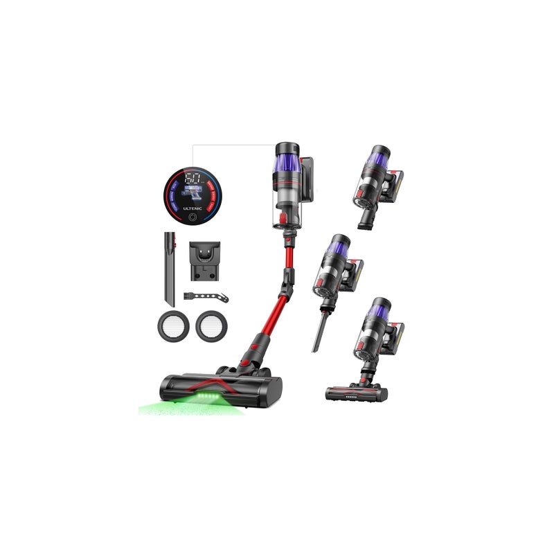 Ultenic Cordless Vacuum Cleaner, 600W 55Kpa 60Mins Vacuum Cleaners for Home, with 180Â°Bendable Wand, Anti-Tangle Brush, Charging Dock, Stick Vacuum Cordless for Pet Hair/Carpet/Floor/Car - Image 1