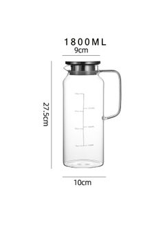CityRiya-Long Glass Pitcher, 1800ml Water Pitcher for Ice Tea, Heat Resistant Glass Carafe for Hot/Cold Water, Glass Tea Pot, Home Water Jug for Fridge, Large Iced Tea Pitcher for Coffee  - Image 5