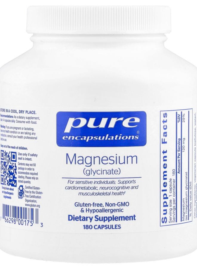 Pure Encapsulations مغنيسيوم (غليسينات) 180 كبسولة