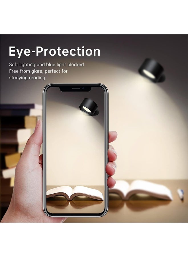 DAREU Rechargeable LED Wall Lights (2-Pack), Cordless Magnetic Wall Sconces with 360° Rotation, Touch Control, 3 Color Temperatures & Brightness Levels – Bedside, Reading & Hallway Lighting - Image 3