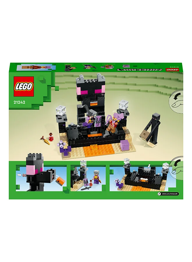 LEGO Minecraft The End Arena Building Toy Set; Player-Vs-Player Battle Playset; Fun, Imaginative Play In The Action-Packed Arena; Features A Large Ender Dragon Model; Gift For Kids Aged 8+ (252 Pieces) 21242