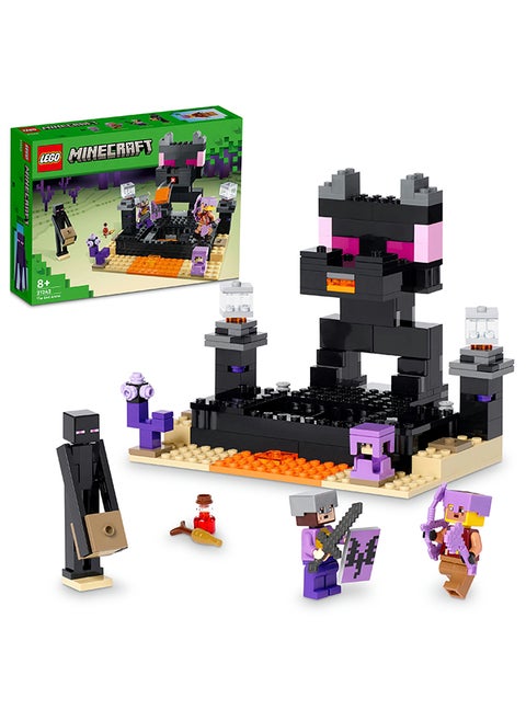 Minecraft The End Arena Building Toy Set; Player-Vs-Player Battle Playset; Fun, Imaginative Play In The Action-Packed Arena; Features A Large Ender Dragon Model; Gift For Kids Aged 8+ (252 Pieces) 21242