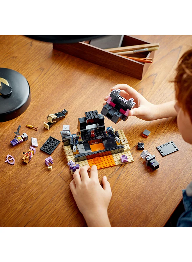 LEGO Minecraft The End Arena Building Toy Set; Player-Vs-Player Battle Playset; Fun, Imaginative Play In The Action-Packed Arena; Features A Large Ender Dragon Model; Gift For Kids Aged 8+ (252 Pieces) 21242