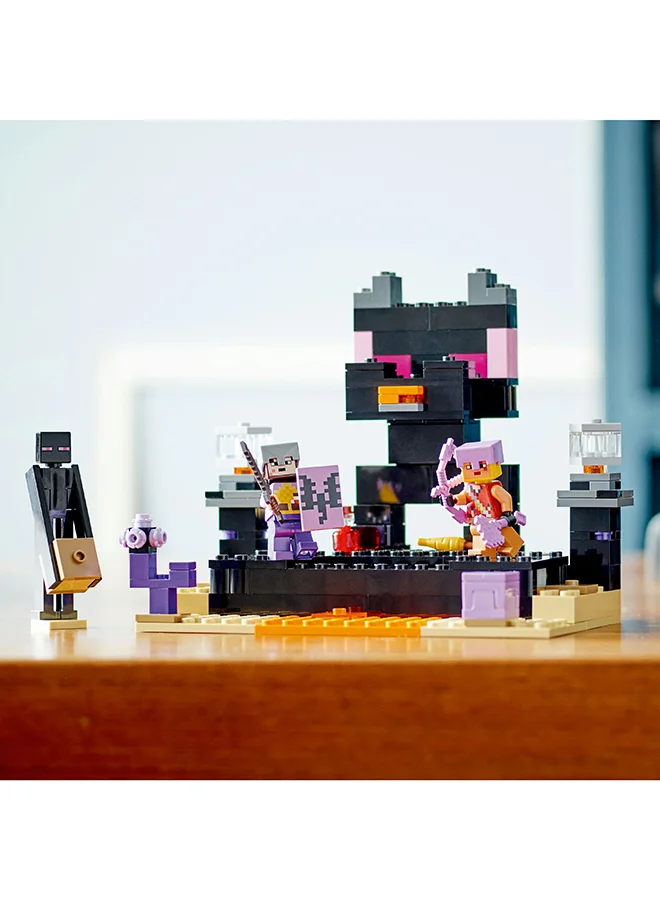 LEGO Minecraft The End Arena Building Toy Set; Player-Vs-Player Battle Playset; Fun, Imaginative Play In The Action-Packed Arena; Features A Large Ender Dragon Model; Gift For Kids Aged 8+ (252 Pieces) 21242