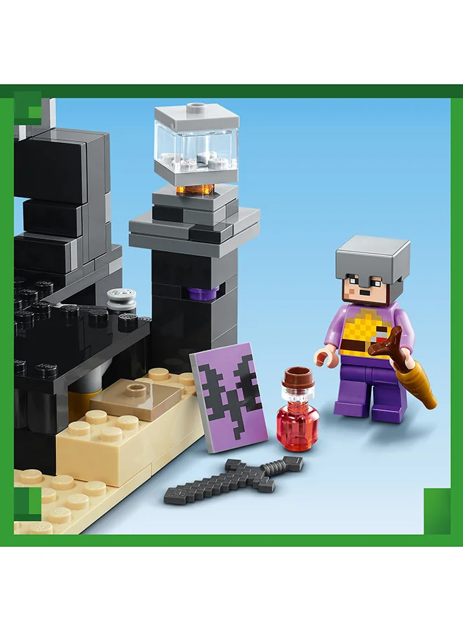 LEGO Minecraft The End Arena Building Toy Set; Player-Vs-Player Battle Playset; Fun, Imaginative Play In The Action-Packed Arena; Features A Large Ender Dragon Model; Gift For Kids Aged 8+ (252 Pieces) 21242