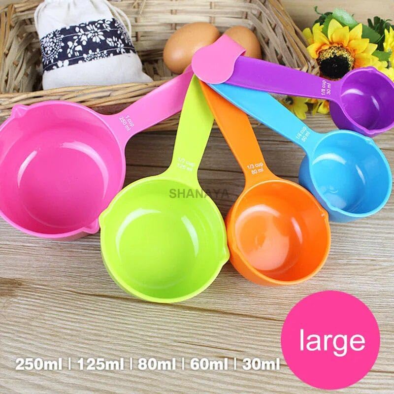 SHANAYA Kitchen Cooking Baking Measuring Spoons Cups and Spoon Multicolor Set of 20 Pieces - Image 3