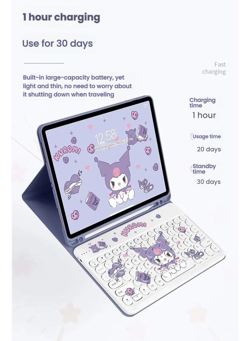 Keyboard Case for iPad 2022 Edition 10th Generation (10.9 inch) with Pen Slot Silicone Bluetooth Keyboard and Mouse Set - Image 4