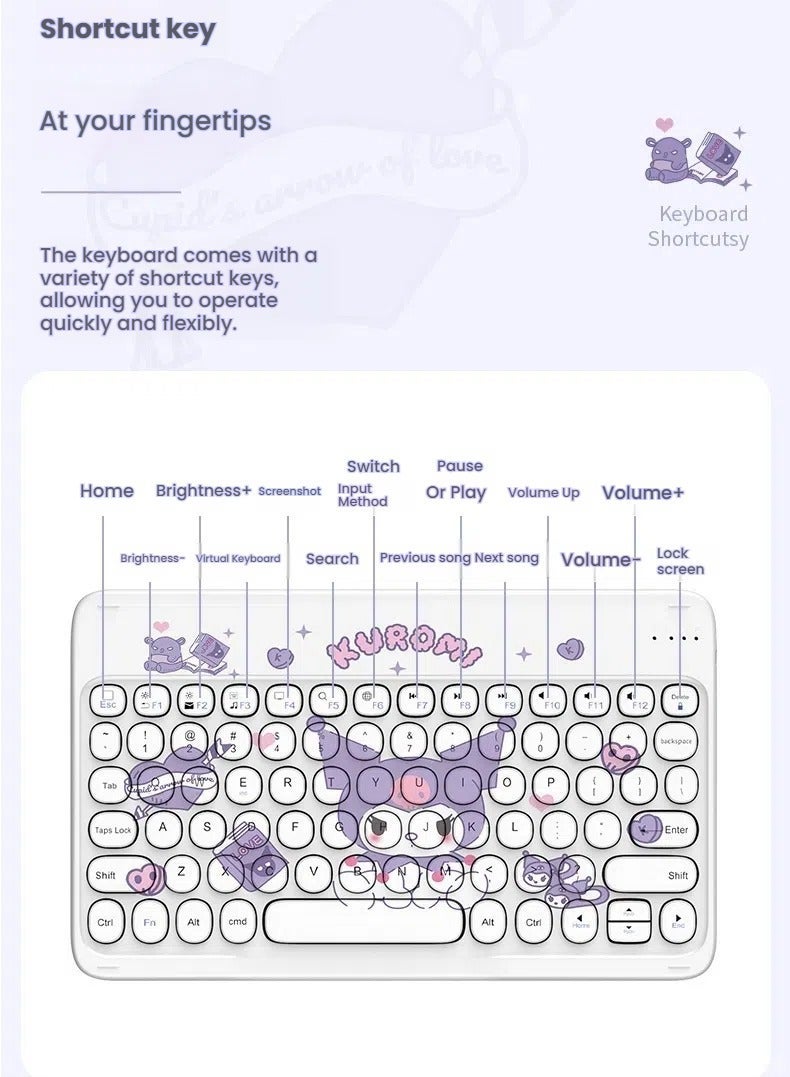 Keyboard Case for iPad 2022 Edition 10th Generation (10.9 inch) with Pen Slot Silicone Bluetooth Keyboard and Mouse Set - Image 5